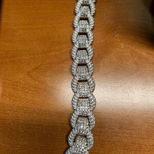 Joan Rivers Silver Textured Bracelet